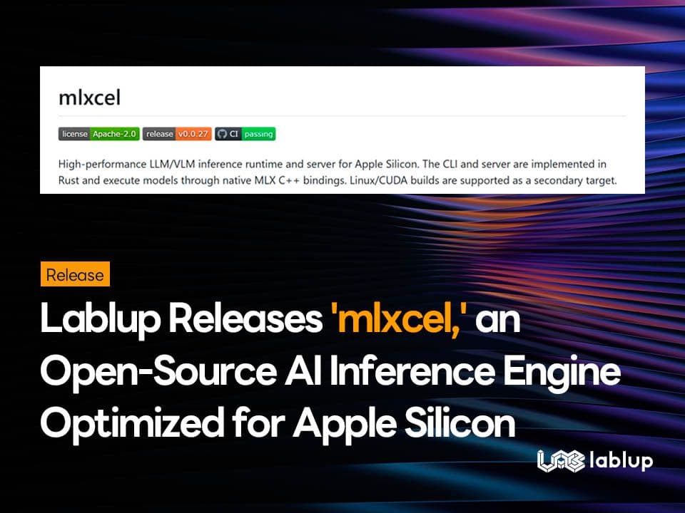 Lablup Releases 'mlxcel,' an Open-Source AI Inference Engine Optimized for Apple Silicon