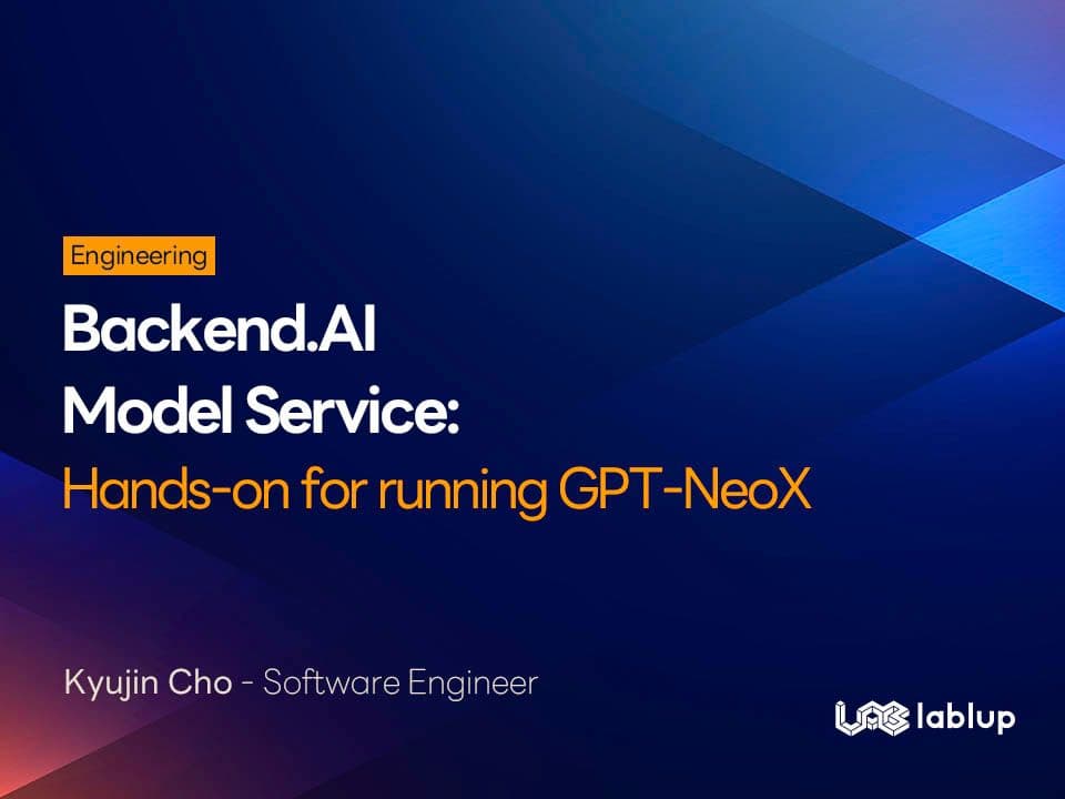 Backend.AI Model Service: Hands-on for running GPT-NeoX