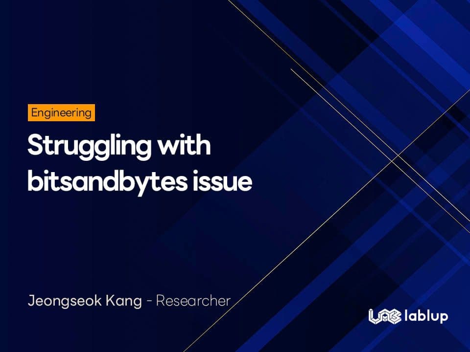 Struggling with bitsandbytes issue
