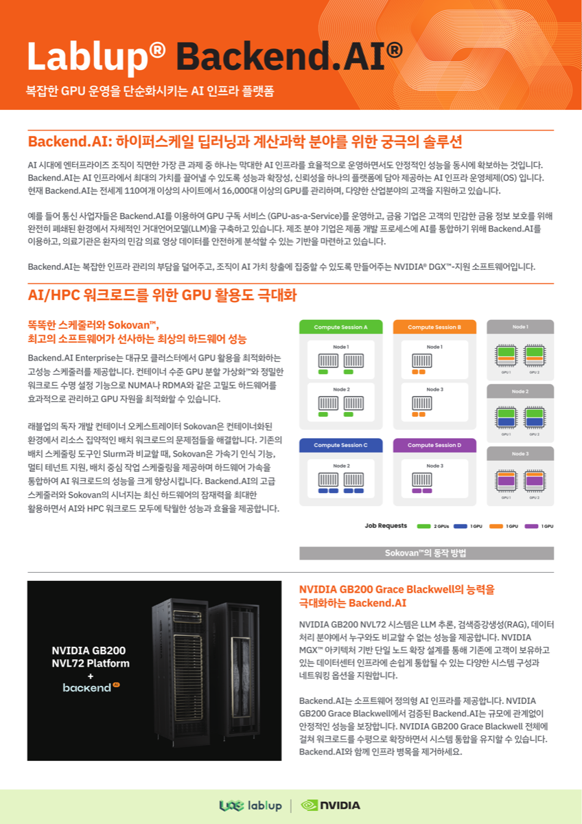 Backend.AI + NVIDIA: DGX-Ready 소프트웨어